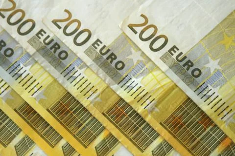 Two hundred euro notes Stock-Fotos