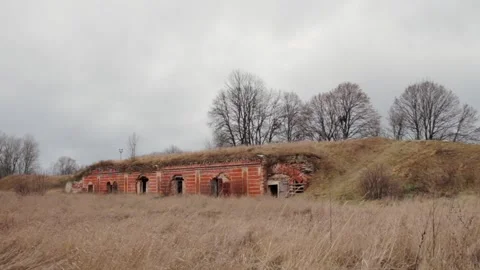 Two Hundred Year Old Abandoned Overgrown Barracks Stock Footage 260471904