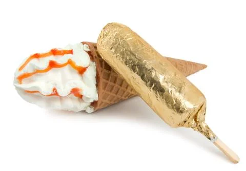 Two ice cream Stock Photos