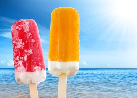 Two ice creams Stock Photos