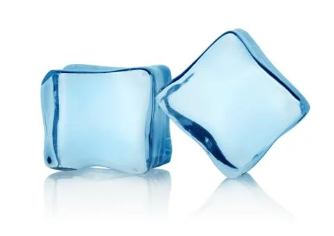 Two ice cubes Stock Photos
