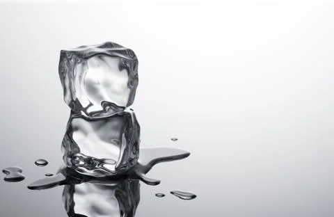 Two ice cubes Stock Photos