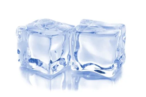 Two ice cubes Stock Photos