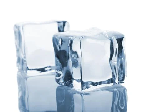 Two ice cubes Stock Photos