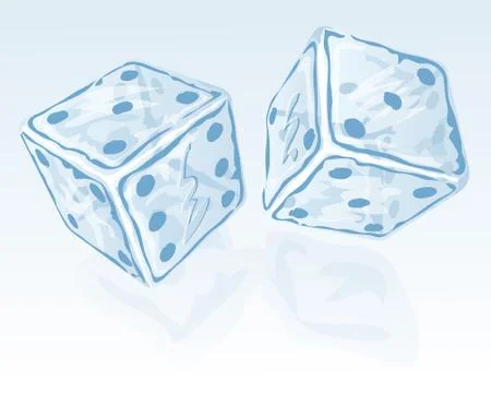 Two ice dices Stock Illustration