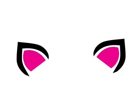 Two identical black curved triangular shapes are positioned symmetrically fac Illustrazione stock