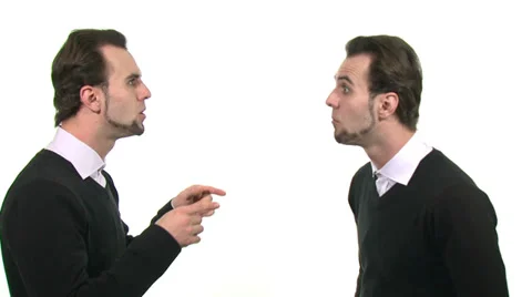 Two identical businessmen Stock Footage 36583139