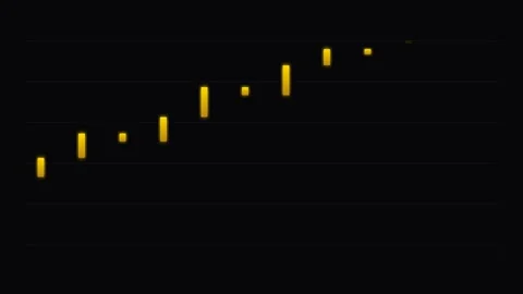 Two illuminated golden rectangular shapes isolated against a deep black bac.. Vídeo Stock 338310097