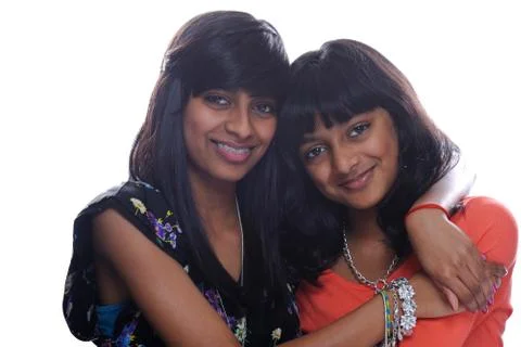 Two indian sisters Stock Photos