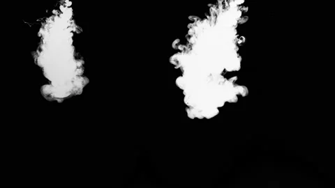 Two Ink Drops White On Black 1 Stock Footage 201159062