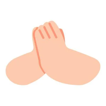 Two Interlocked Hands Wai Sawasdee 스톡 일러스트