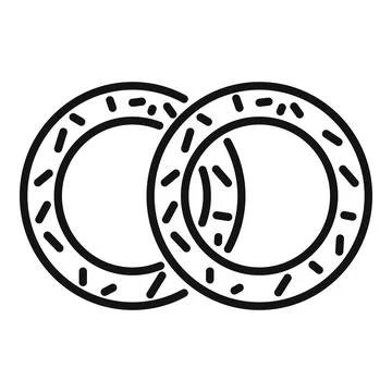 Two interlocking donuts forming infinity symbol Stock Illustration