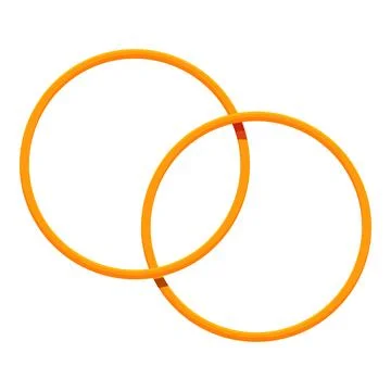 Two interlocking golden rings representing wedding or anniversary Stock-Illustration