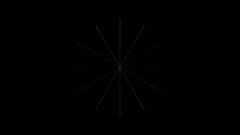 Two intersecting thin white lines forming an x against a pitch black backgrou 库存影片 335149948