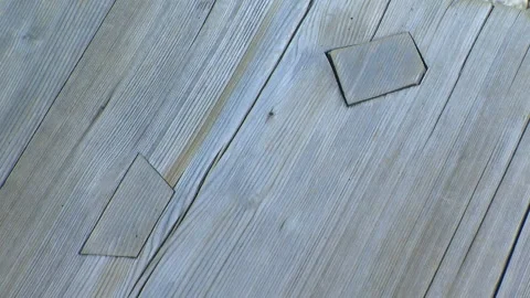 Two irregularly shaped wood repairs done in the traditional Japanese style. Stock Footage 154286733