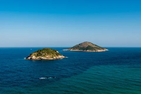 Two Islands in Ocean 写真素材