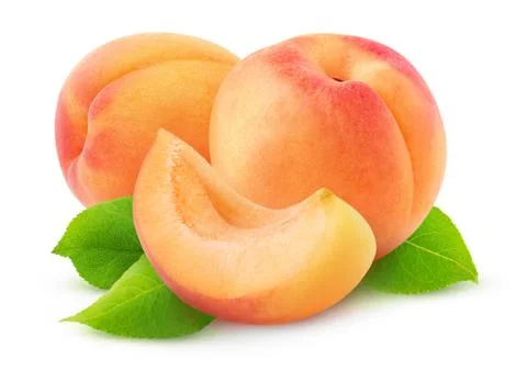 Two isolated apricots Foto stock