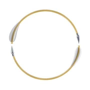 Two isolated bended arrows Stock Illustration