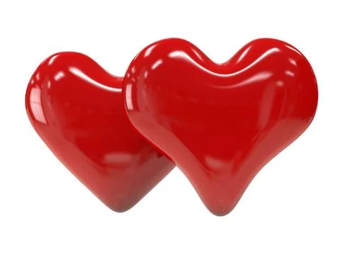 Two isolated heart Stock Illustration