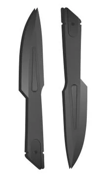 Two isolated realistic throwing knives Stock Illustration