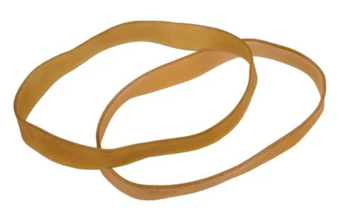 Two isolated rubber bands Stock Photos