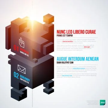 Two isometric options template. EPS10 Stock Illustration