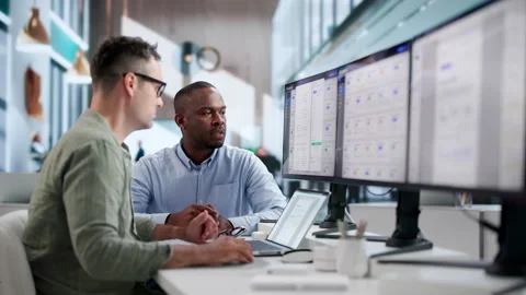 Two IT Managers Discuss Secure Cloud Document System Stock Footage 346927509