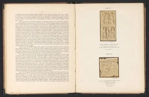 Two ivory objects; Tablet, probablery or about a.d. 1300; Side of a Mirror... Stock Photos