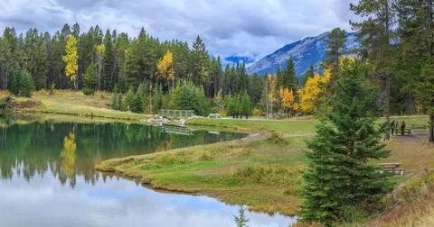 Two Jack Lake Stock Photos