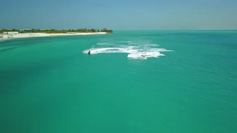 Two Jet Skis Stock Footage 135083322