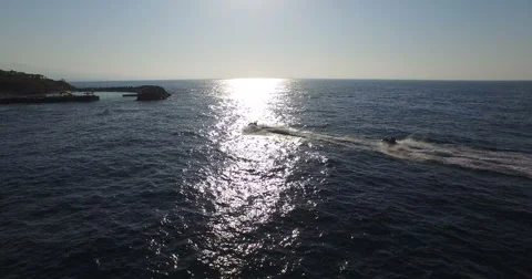 Two jetskis going back to home.. Video stock 60660225