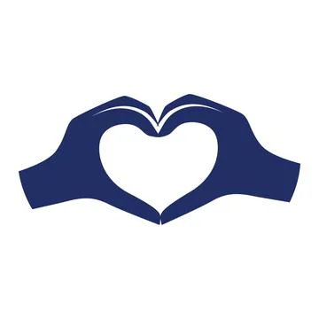 Two joining hands form a heart Stock Illustration