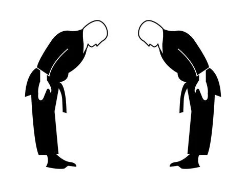 Two karatekas bow Illustrazione stock