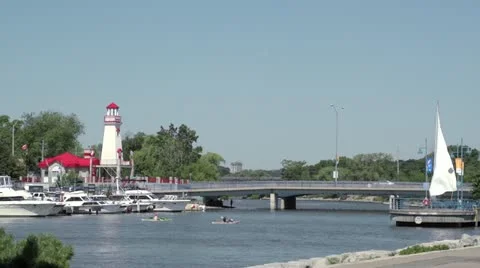 Two Kayaks on River HD Stock Footage 11288022