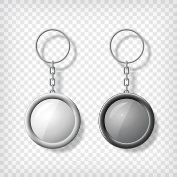 Two key chain pendants mockup Stock Illustration