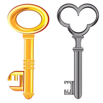 Two keys Stock Illustration