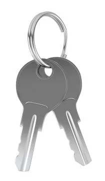 Two keys on a ring Stock Illustration