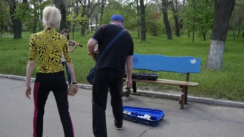 Busker Kids Stock Footage ~ Royalty Free Stock Videos Pond5