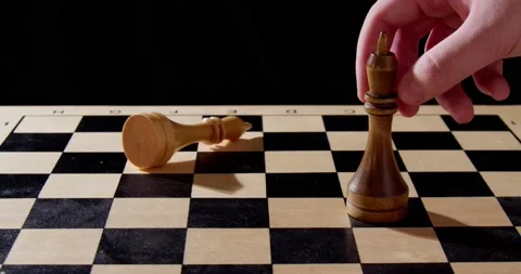 Two kings on a chessboard Stock Footage 238776232