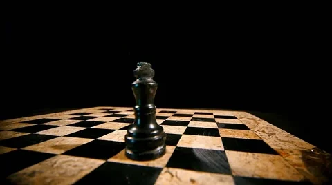 Two kings standing on a chess board, the white king pushes the black king away 스톡 동영상 58419024