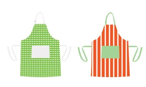 Two kitchen aprons with patterns Stock Illustration