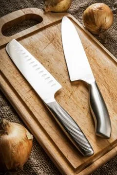 Two Kitchen Knives Stock-Fotos