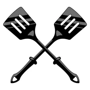 Two kitchen spatulas Stock Illustration
