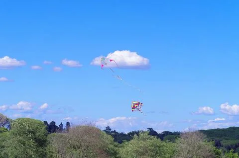 Two kites in the sky Stock Photos