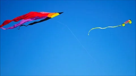 Two Kites with streamers Stock Footage 51685501