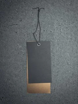 Two labels on the concrete floor. 3d rendering イラスト素材