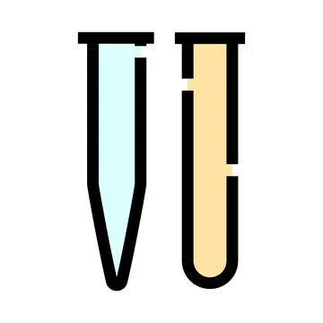 Two laboratory test tubes representing science research tools イラスト素材