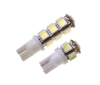 Two lamp for auto with 5 and 13 smd leds Stock Photos