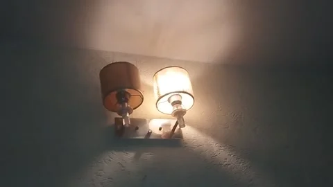 Two Lamp Lights the one is off and the one is on 動画素材 265241349
