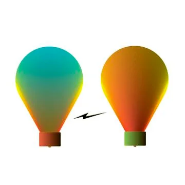 Two lamps like the idea Stock Illustration